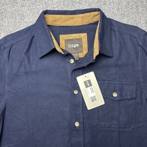 CQR Gear Tactical Series Blue Long Sleeve Button Up Flannel Shirt Mens XS NEW